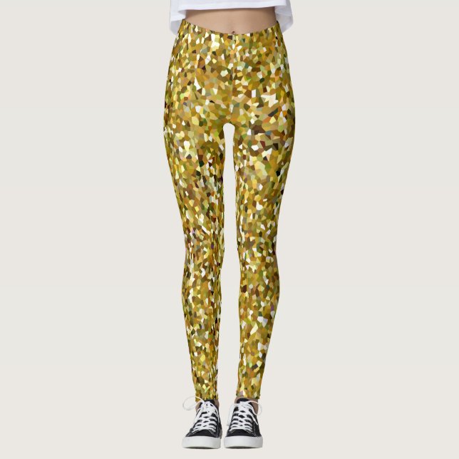 Leggings Mosaico de camuflaje (verde y marrón) (versión 1) (Anverso)