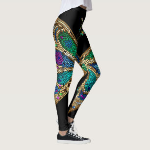 Leggings Mosaico de colores de jewel gigante mariposa