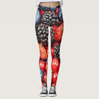 Leggings Mosaico de fondo fresco de bayas