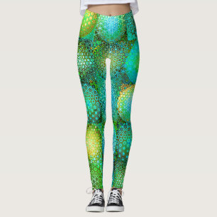 Leggings Mosaico de Formas Coloridas Circulares