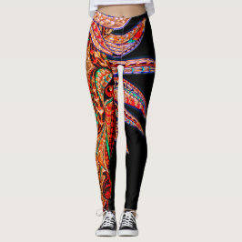 Leggings Mosaico de joyas de caballo colorido cowgirl eques