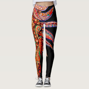Leggings Mosaico de joyas de caballo colorido cowgirl eques