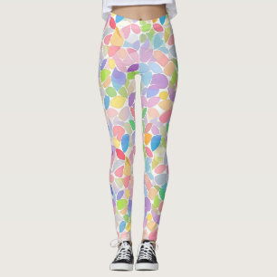 Leggings Mosaico de primavera colorido Pastel