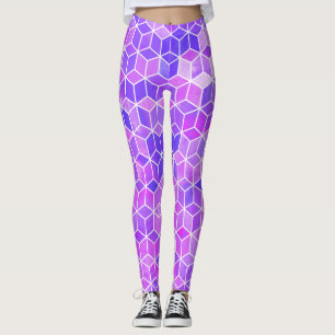 Leggings Mosaico de verano: Fusión de cubos acuáticos