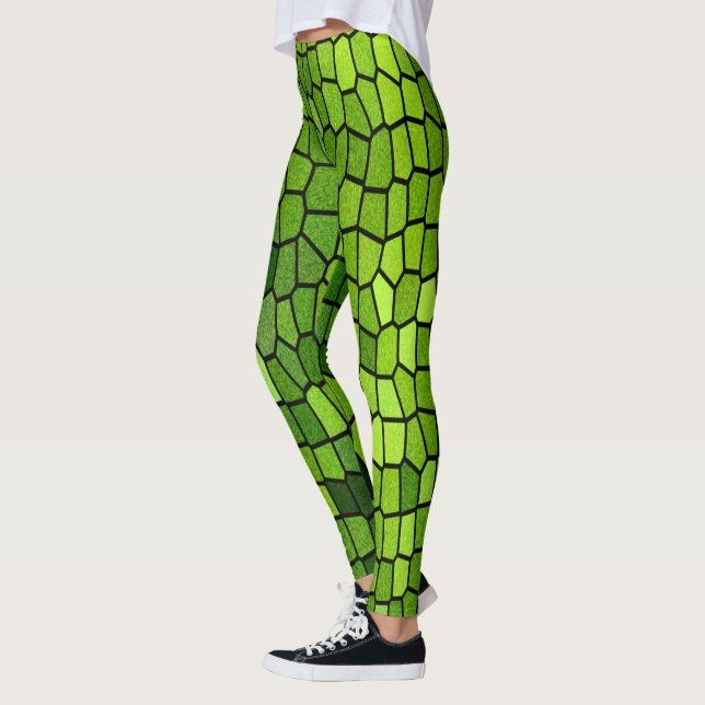 Leggings Mosaico de vidrio verde (Izquierda)