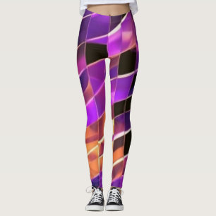 Leggings mosaico en las leggencias de los colores de la pue