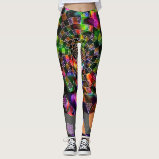 Leggings Mosaico espiral psicodélico