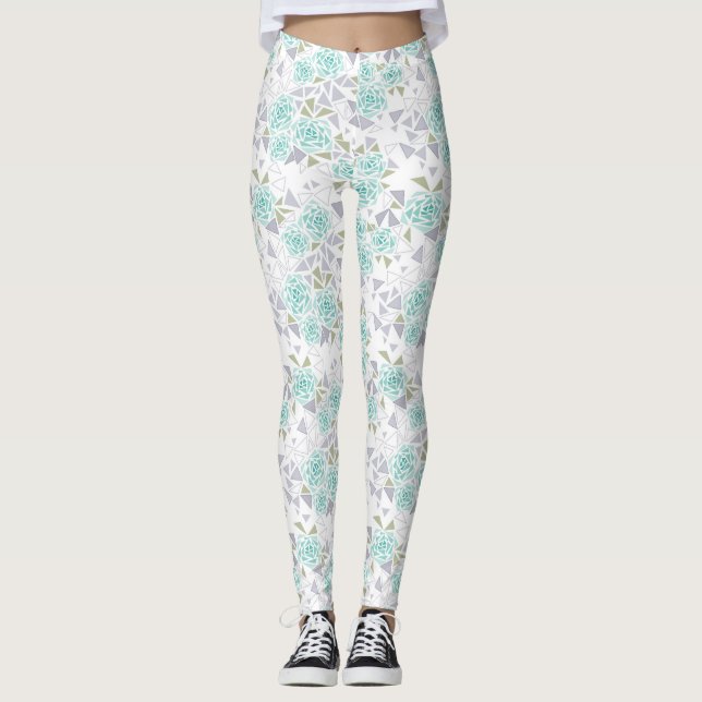 Leggings Mosaico, flores (Anverso)
