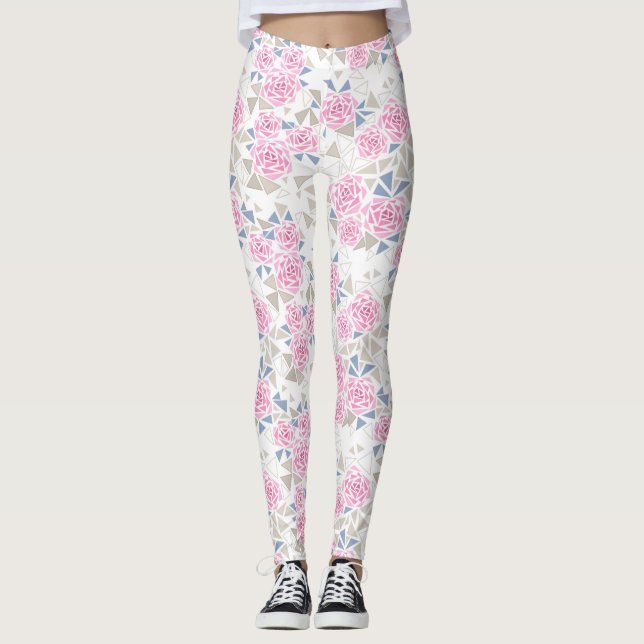 Leggings Mosaico, flores (Anverso)