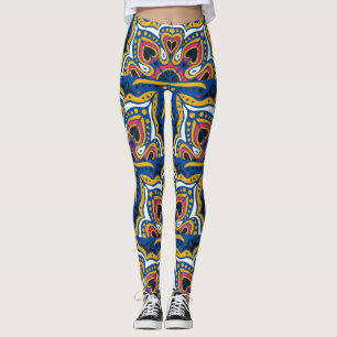 Leggings Mosaico Indio Talavera: Cerámica sin Marea.