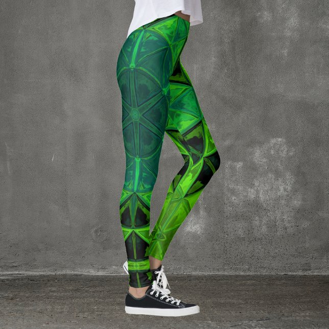 Leggings Mosaico Kaleidoscope Flor verde (Subido por el creador)