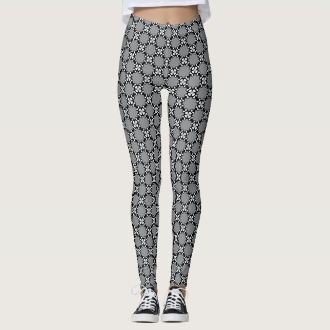 Leggings Mosaico negro y blanco (Anverso)