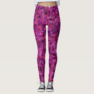 Leggings Mosaico Rosa Púrpura