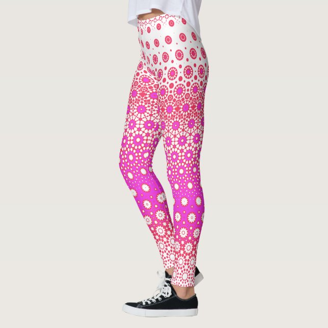 Leggings Mosaico rosa y rojo (Izquierda)