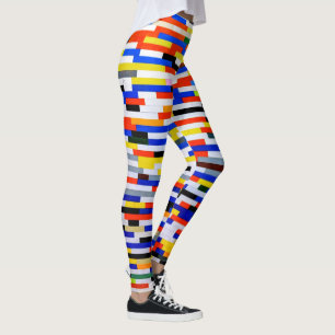 Leggings Mosaicos de colores primarios de mosaico