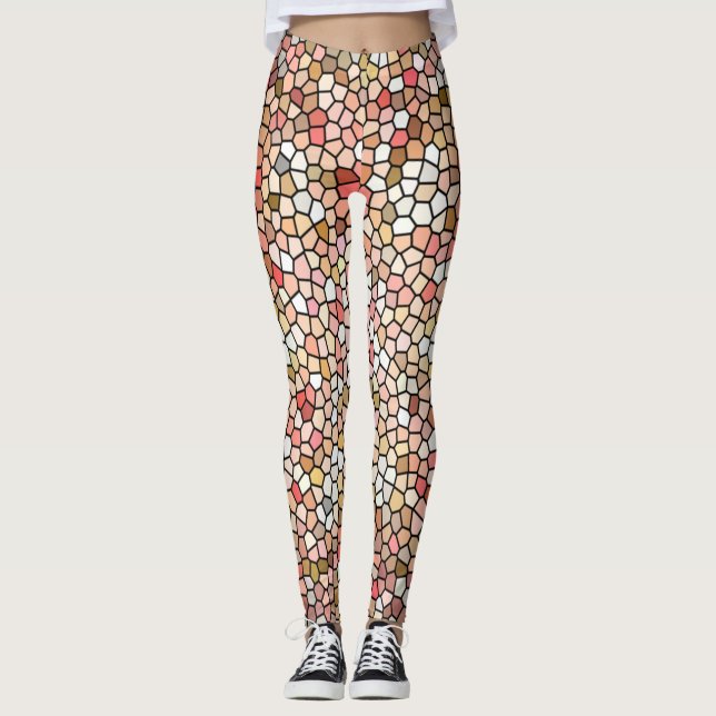 Leggings Mosaicos de Coral (Anverso)