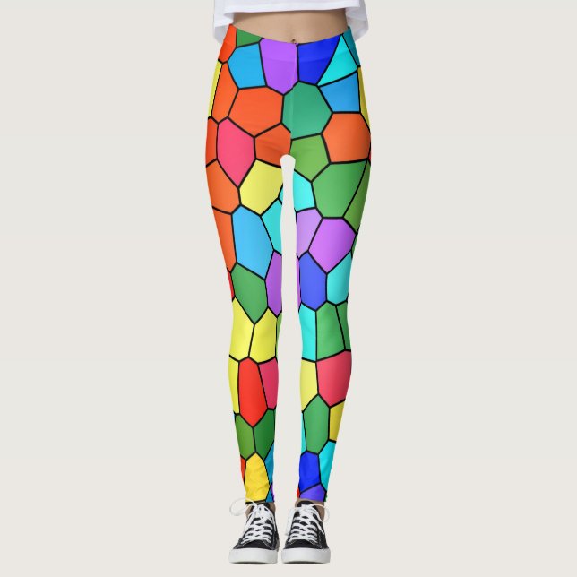 Leggings Mosaicos del arco iris (Anverso)