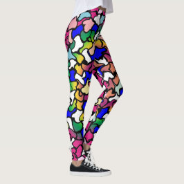 Leggings Mosaicos vibrantes tambaleantes