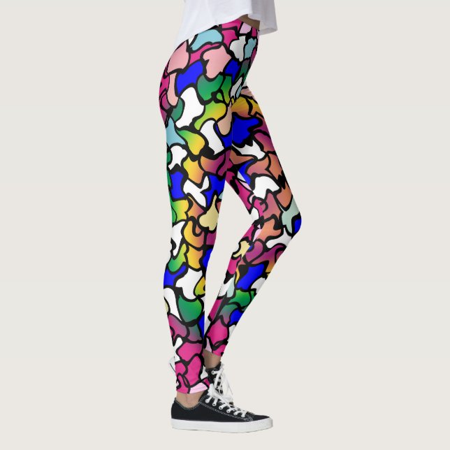 Leggings Mosaicos vibrantes tambaleantes (Derecha)