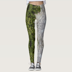 Leggings Moscas verdes y arte de la Tierra de la naturaleza
