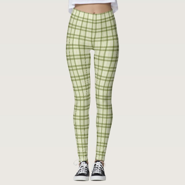 Leggings Moss Green Plaid (Anverso)
