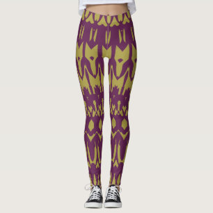 Leggings Mostaza marrón moderna "Ratti_Creative_Arts"