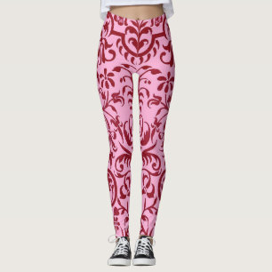 Leggings Motif victoriano de color rosa