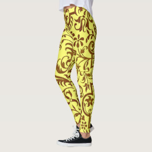 Leggings Motif victoriano en amarillo