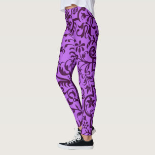 Leggings Motif victoriano en morado