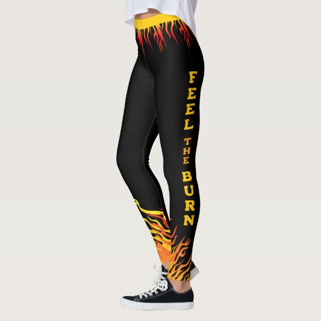 Leggings Motivación de fitness NEGRO (Izquierda)