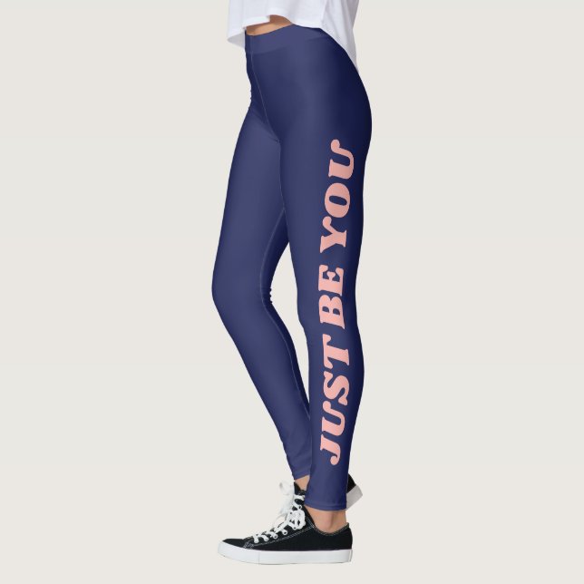 Leggings Motivación divertida sólo sé que eres la tipografí (Izquierda)