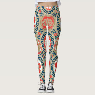 Leggings Motivo asiático: Elegante diseño geométrico