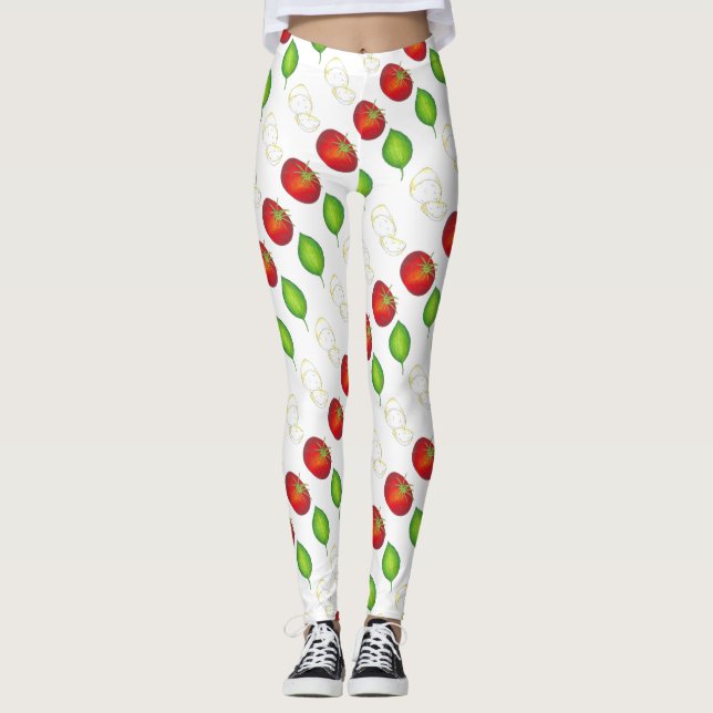 Leggings Mozzarella Tomato Basil Cocina italiana (Anverso)
