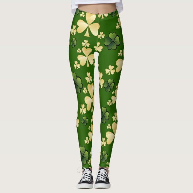Leggings Mucho Shamrock/ -Sé irlandés por un día (Anverso)