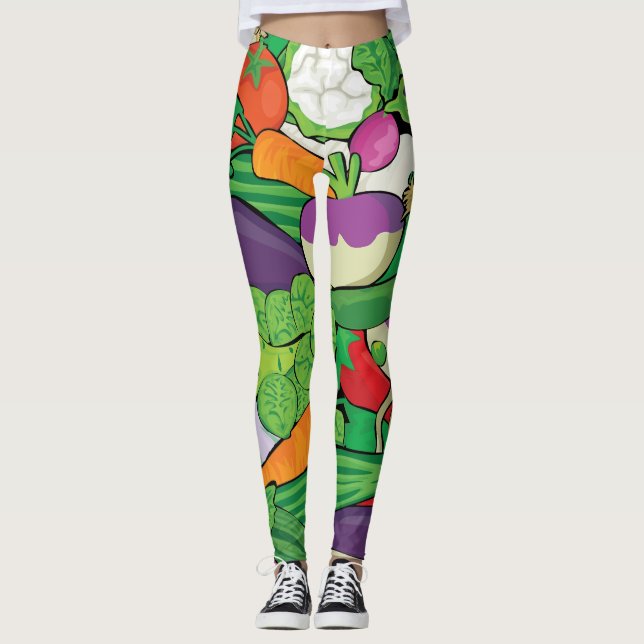 Leggings Muchos vegetales - jardinero, granjero, vegetarian (Anverso)