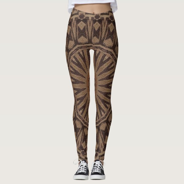 Leggings Mudcloth Yoga Pants Gym Ejercicio Estirar las pier (Anverso)