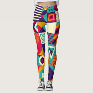 Leggings Muestra formas geométricas abstractas, patrón sin