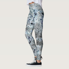Leggings Muito Rústico fungo prateado sujo de carbono