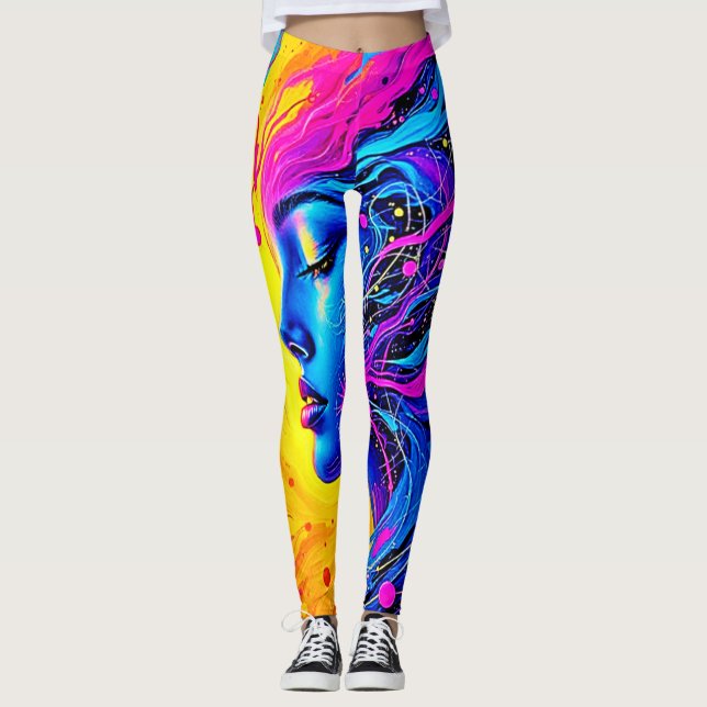 Leggings Mujer abstracta adorable (Anverso)