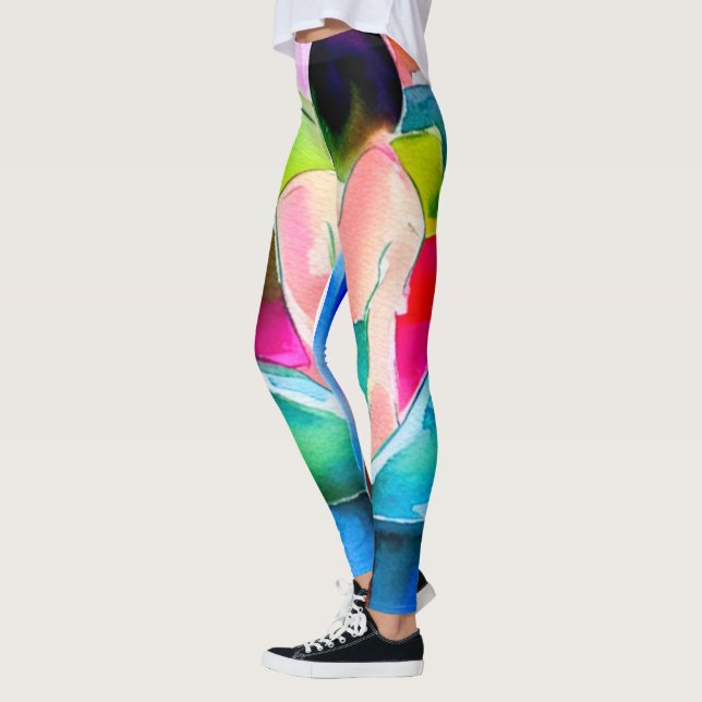 Leggings Mujer Acuarela Hermosa (Izquierda)