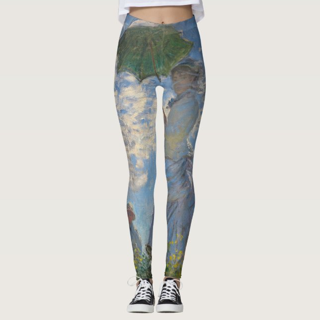 Leggings Mujer con parasol | Paisaje francés (Anverso)