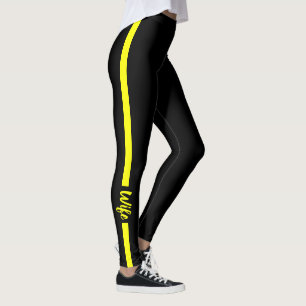 Leggings Mujer Dispatcher con línea amarilla delgada