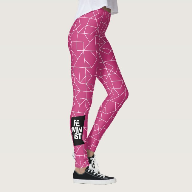 Leggings Mujer igual imitación del chica femenino feminista (Derecha)