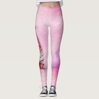 Leggings Mujer victoriana rosa