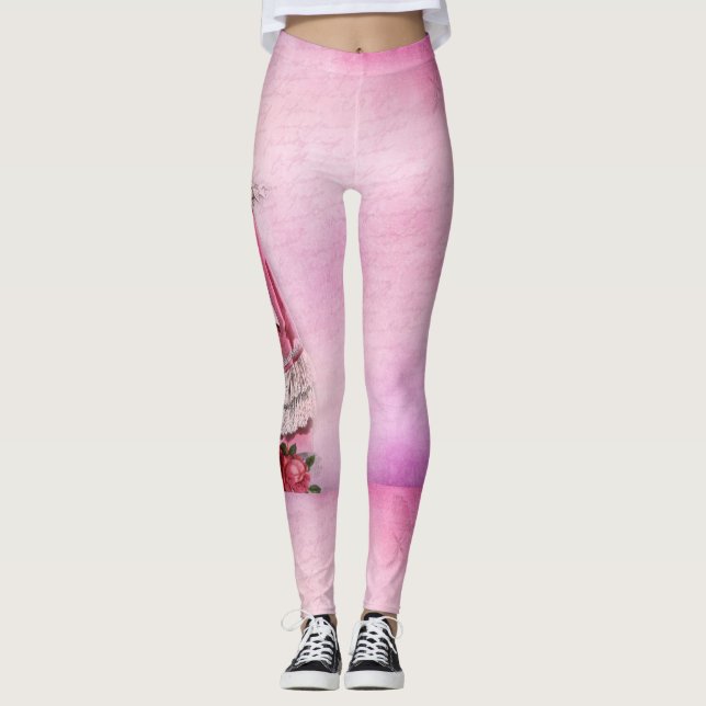 Leggings Mujer victoriana rosa (Anverso)
