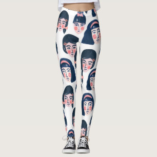 Leggings Mujeres caprichosas: arte de la cara Personalizado