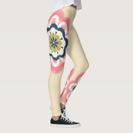 Leggings Mujeres de Pastel Floral Moderno