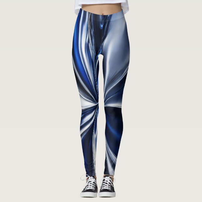 LEGGINGS MUJERES JURÍDICAS AZUL OSCURO METÁLICO (Anverso)