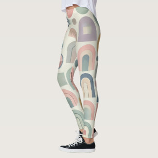 Leggings Mujeres Pastel Geométricas Modernas