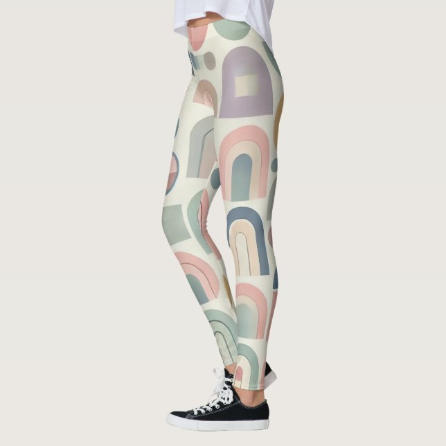 Leggings Mujeres Pastel Geométricas Modernas (Izquierda)